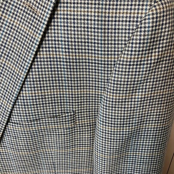 Jack Victor Brown and Tan Houndstooth Suit Jacket Size 42R - Picture 8 of 8
